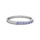 2 - Abila 2.50 mm Tanzanite and Diamond 7 Stone Wedding Band 