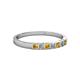 2 - Abila 2.50 mm Citrine and Diamond 7 Stone Wedding Band 