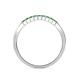 5 - Neria 2.00 mm Green Garnet 9 Stone Wedding Band 