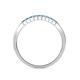 5 - Neria 2.00 mm Blue Topaz 9 Stone Wedding Band 