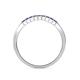 5 - Neria 2.00 mm Iolite 9 Stone Wedding Band 