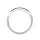 5 - Neria 2.00 mm Rhodolite Garnet 9 Stone Wedding Band 