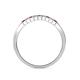 5 - Neria 2.00 mm Ruby and Diamond 9 Stone Wedding Band 