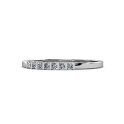 Abila ctw Princess Cut Natural Diamonds Stone Wedding Band Princess Cut Natural Diamonds ctw Channel set Women Stone Stackable Wedding Band in K White Gold