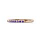 1 - Abila 0.35 ctw (2.00 mm) Princess Cut Iolite 7 Stone Wedding Band 