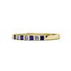 1 - Abila 2.50 mm Blue Sapphire and Diamond 7 Stone Wedding Band 