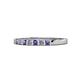 1 - Abila 2.50 mm Iolite and Diamond 7 Stone Wedding Band 