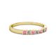 2 - Abila 2.50 mm Pink Tourmaline and Diamond 7 Stone Wedding Band 