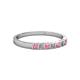 2 - Abila 2.50 mm Pink Tourmaline and Diamond 7 Stone Wedding Band 