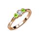 2 - Irina Diamond and Peridot Three Stone Engagement Ring 