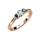2 - Irina Blue and White Diamond Three Stone Engagement Ring 
