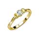 2 - Irina Diamond and Yellow Sapphire Three Stone Engagement Ring 