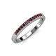 3 - Janice 1.70 mm Ruby 13 Stone Wedding Band 