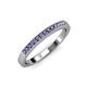 3 - Janice 1.70 mm Iolite 13 Stone Wedding Band 