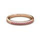 2 - Janice 1.70 mm Rhodolite Garnet 13 Stone Wedding Band 