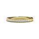 1 - Janice 1.70 mm White Sapphire 13 Stone Wedding Band 