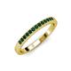 3 - Janice 1.70 mm Emerald 13 Stone Wedding Band 