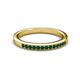 2 - Janice 1.70 mm Emerald 13 Stone Wedding Band 
