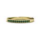 1 - Janice 1.70 mm Emerald 13 Stone Wedding Band 