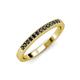 3 - Janice 1.70 mm Black Diamond 13 Stone Wedding Band 