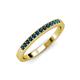 3 - Janice 1.70 mm Blue Diamond 13 Stone Wedding Band 
