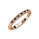 3 - Janice 1.70 mm Ruby and Diamond 13 Stone Wedding Band 