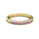 2 - Janice 1.70 mm Pink Sapphire and Diamond 13 Stone Wedding Band 