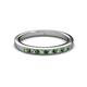 2 - Janice 1.70 mm Green Garnet and Diamond 13 Stone Wedding Band 