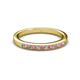 2 - Janice 1.70 mm Pink Tourmaline and Diamond 13 Stone Wedding Band 