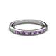 2 - Janice 1.70 mm Amethyst and Diamond 13 Stone Wedding Band 