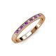 3 - Janice 1.70 mm Amethyst and Diamond 13 Stone Wedding Band 