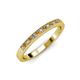 3 - Janice 1.70 mm Citrine and Diamond 13 Stone Wedding Band 