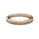 2 - Janice 1.70 mm Citrine and Diamond 13 Stone Wedding Band 