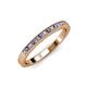 3 - Janice 1.70 mm Iolite and Diamond 13 Stone Wedding Band 