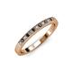 3 - Janice 1.70 mm Black and White Diamond 13 Stone Wedding Band 