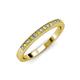 3 - Janice 1.70 mm Yellow and White Diamond 13 Stone Wedding Band 