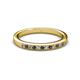 2 - Janice 1.70 mm Smoky Quartz and Diamond 13 Stone Wedding Band 