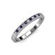 3 - Janice 1.70 mm Blue Sapphire and Diamond 13 Stone Wedding Band 