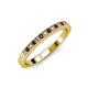 3 - Janice 1.70 mm Ruby and Diamond 13 Stone Wedding Band 