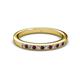 2 - Janice 1.70 mm Ruby and Diamond 13 Stone Wedding Band 