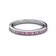 2 - Janice 1.70 mm Pink Sapphire and Diamond 13 Stone Wedding Band 