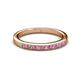 2 - Janice 1.70 mm Pink Sapphire and Diamond 13 Stone Wedding Band 