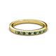 2 - Janice 1.70 mm Green Garnet and Diamond 13 Stone Wedding Band 