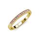 3 - Janice 1.70 mm Pink Tourmaline and Diamond 13 Stone Wedding Band 