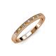 3 - Janice 1.70 mm Citrine and Diamond 13 Stone Wedding Band 