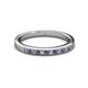 2 - Janice 1.70 mm Iolite and Diamond 13 Stone Wedding Band 