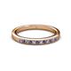 2 - Janice 1.70 mm Iolite and Diamond 13 Stone Wedding Band 