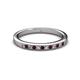 2 - Janice 1.70 mm Red Garnet and Diamond 13 Stone Wedding Band 