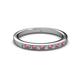 2 - Janice 1.70 mm Rhodolite Garnet and Diamond 13 Stone Wedding Band 