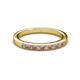 2 - Janice 1.70 mm Rhodolite Garnet and Diamond 13 Stone Wedding Band 